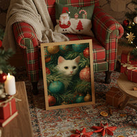 Yuletide Curiosity Among Evergreen Boughs