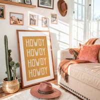 Western Greetings On Golden Amber