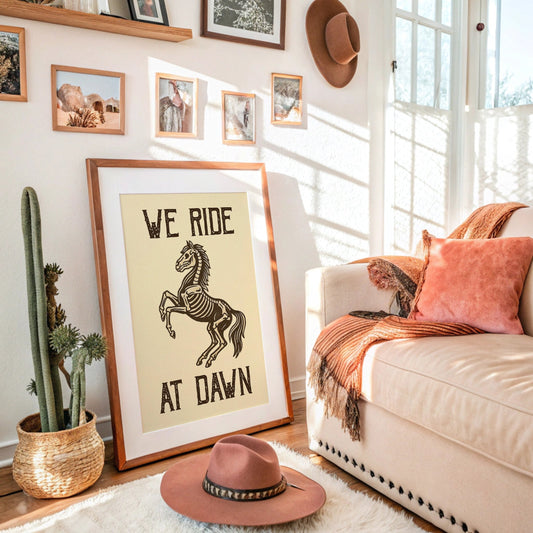 Ride at Dawn Bones Dance Under Desert Sun