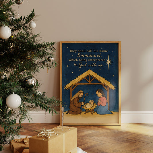 Starlit Manger Under Midnight Blue