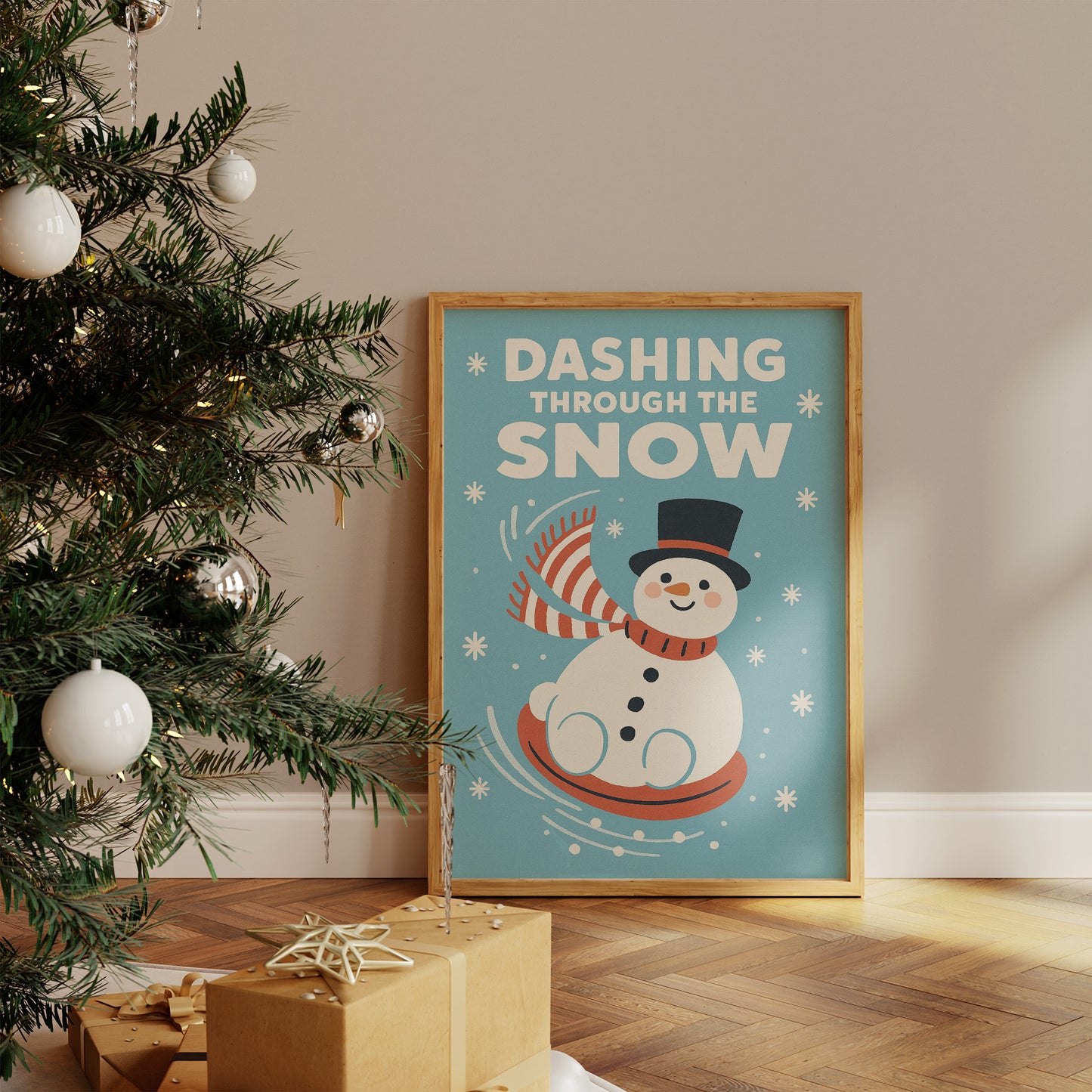 Vintage Joy On Winter Sled