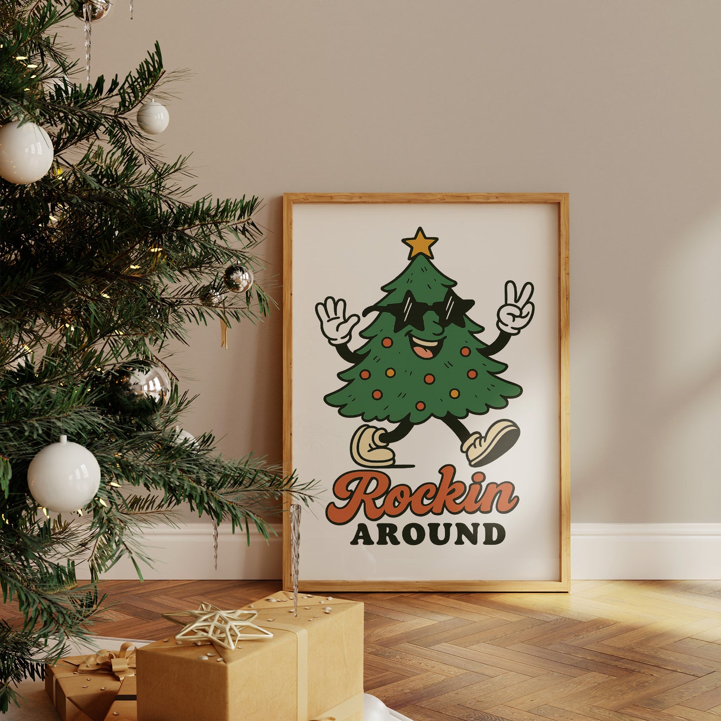 Festive Pine Struts With Joy