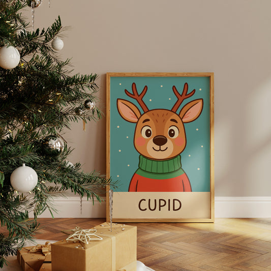 Cozy Fawn In Winter Sweater