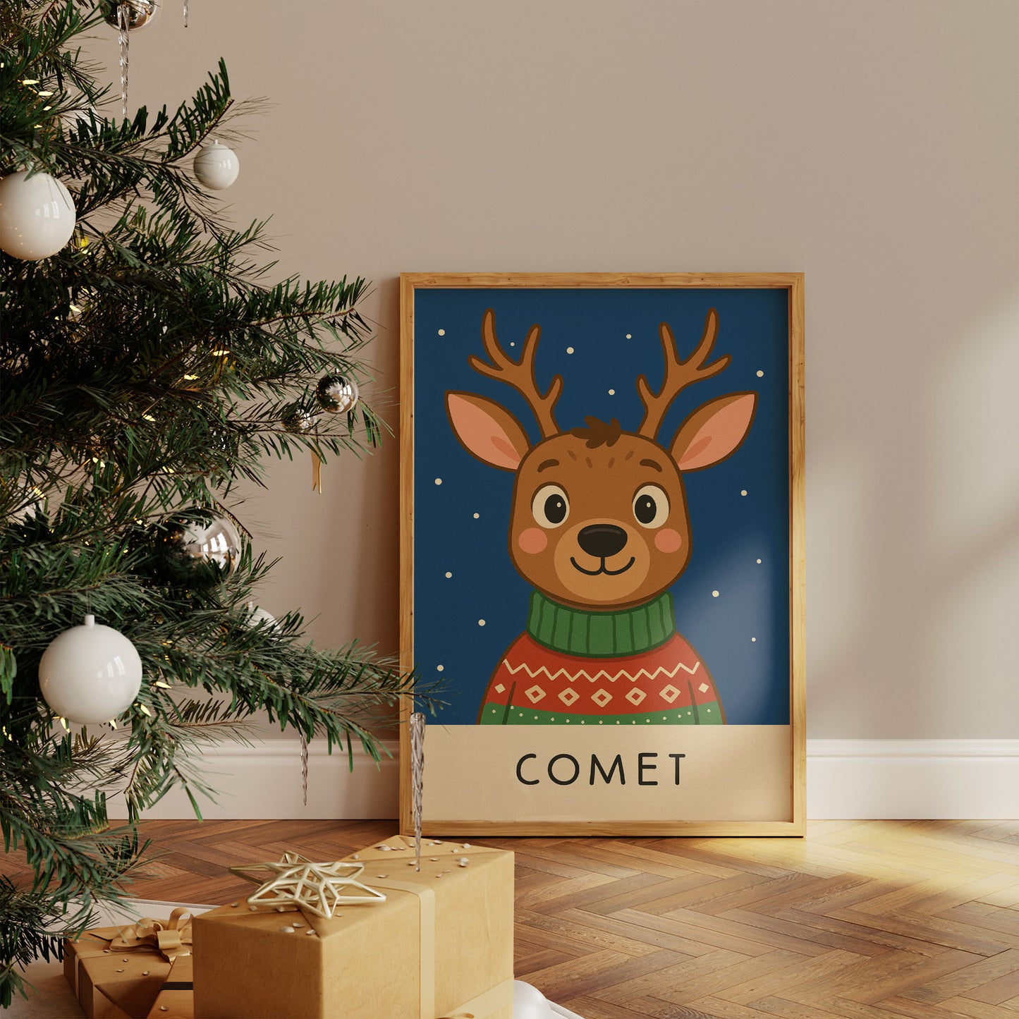 Reindeer Tales Under Frosted Lights