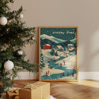 Alpine Village Under Winter Stars