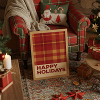 Plaid Comfort Meets Winter Light