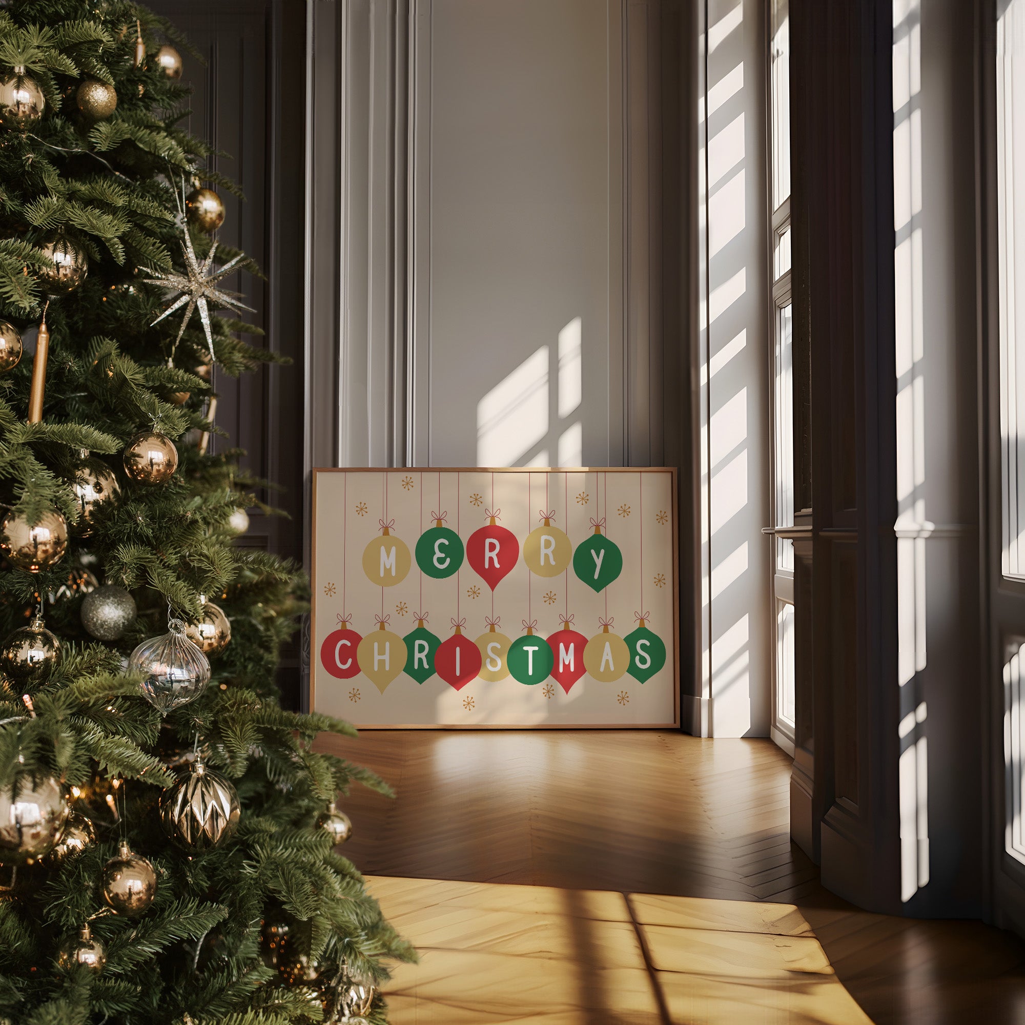 Ornaments Spell Holiday Cheer