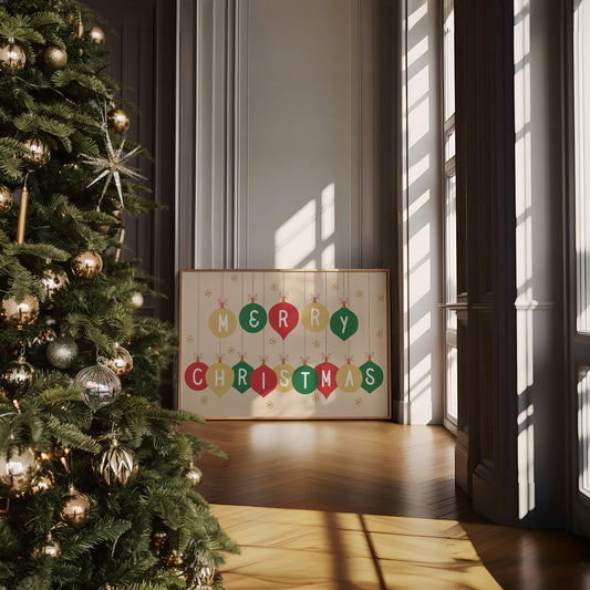 Ornaments Spell Holiday Cheer