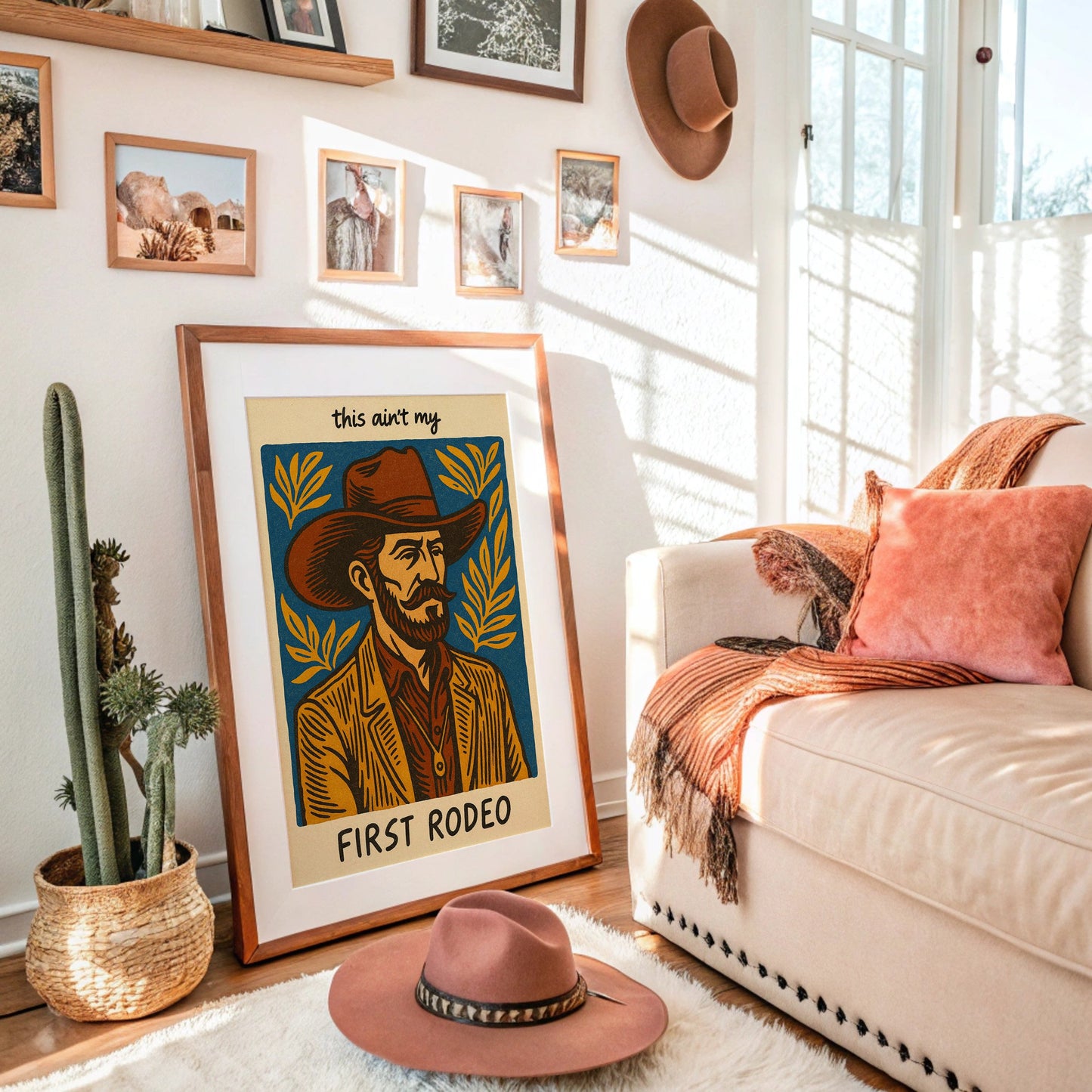 Cowboy Blues On Rustic Boards