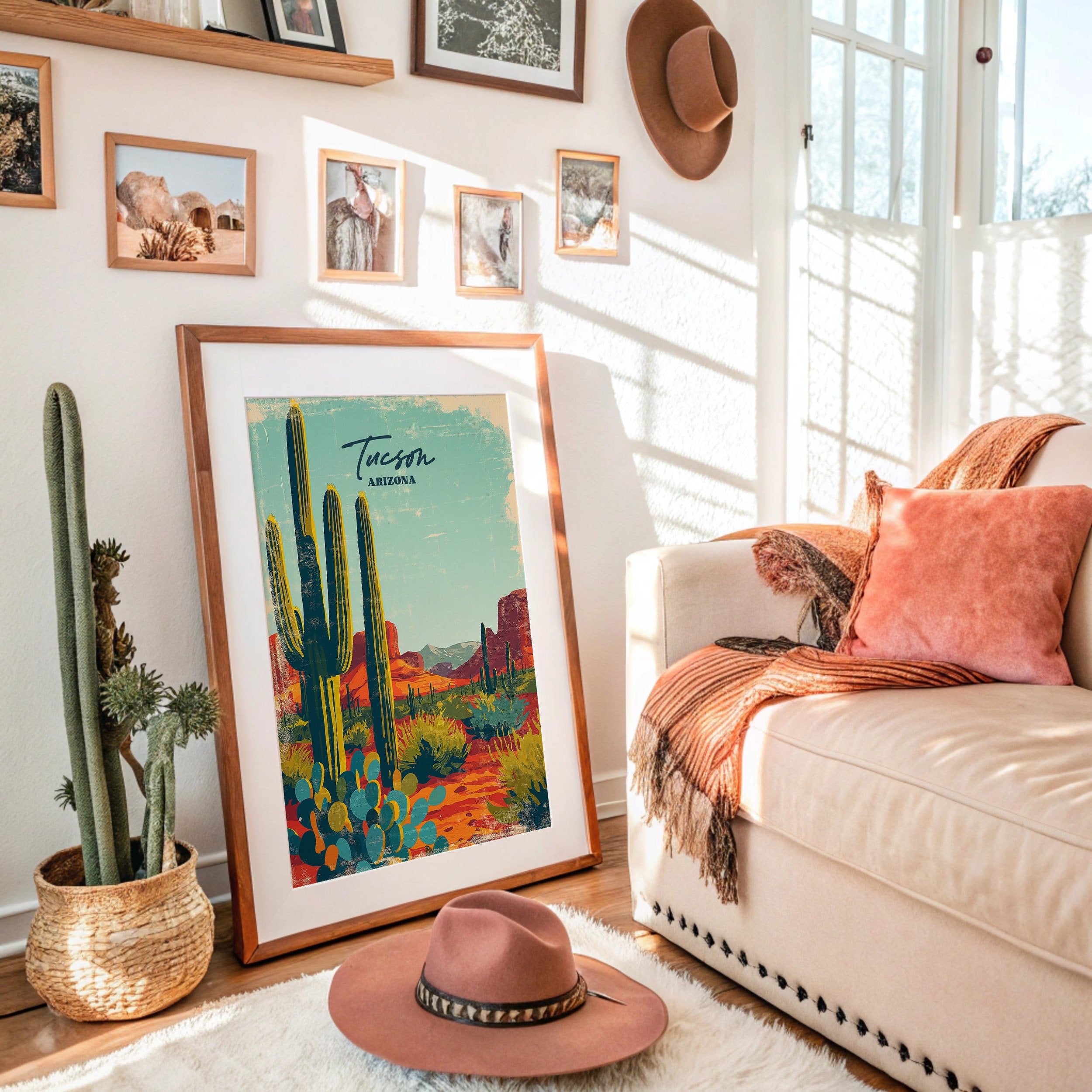 Saguaro Skies Over Painted Trails