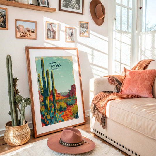 Saguaro Skies Over Painted Trails