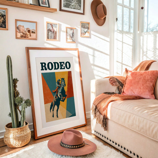 Bucking Bronco Through Color Fields