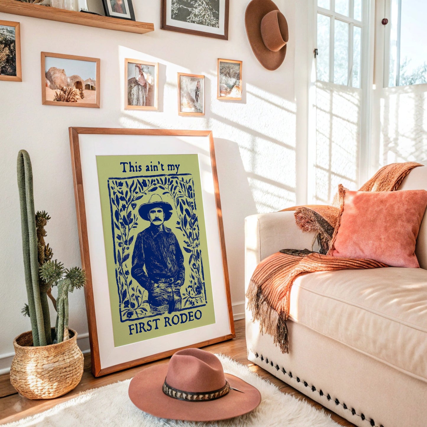 Cowboy Blues On Sage Green