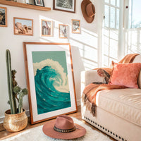 Teal Currents Meet Desert Calm