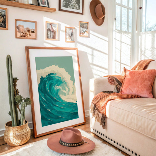 Teal Currents Meet Desert Calm