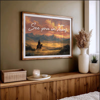 Lone Rider Faces Amber Horizon