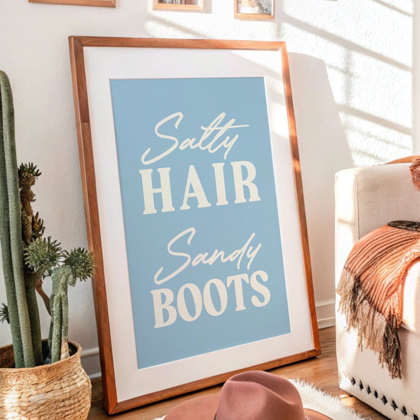 Coastal Words Against Sky Blue