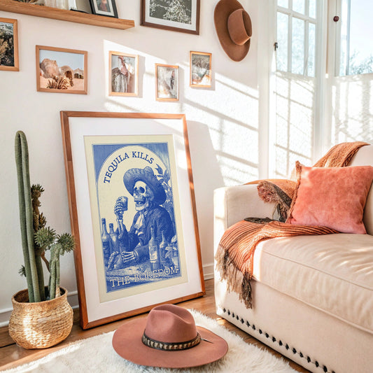 Saloon Blues In Cobalt Ink