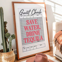 Pink Words On Restaurant Bills