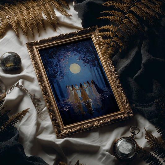 Moonlit Circle Of Ancient Ritual
