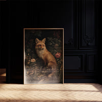 Midnight Rose Among Foxfire Blooms