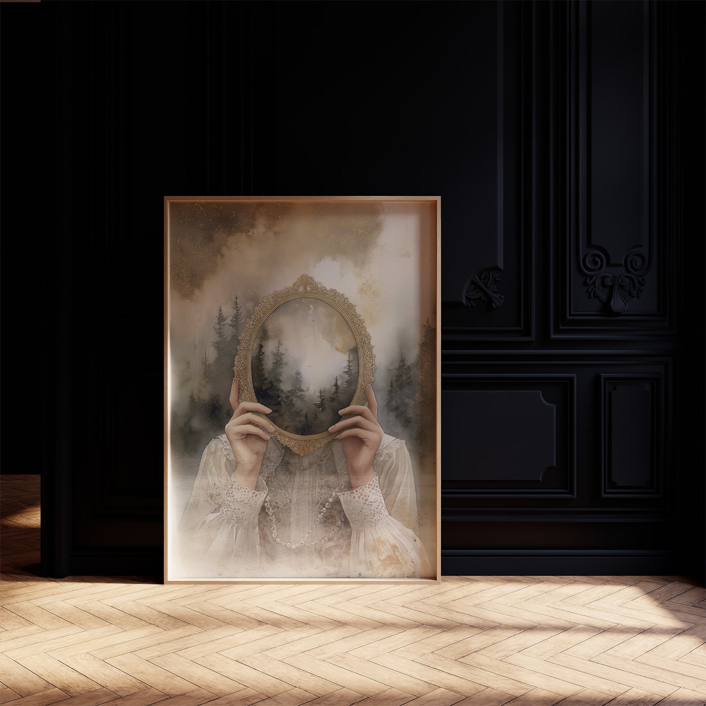 Forests Framed In Golden Memory