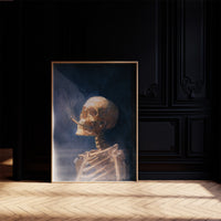 Golden Bones Against Midnight Blue