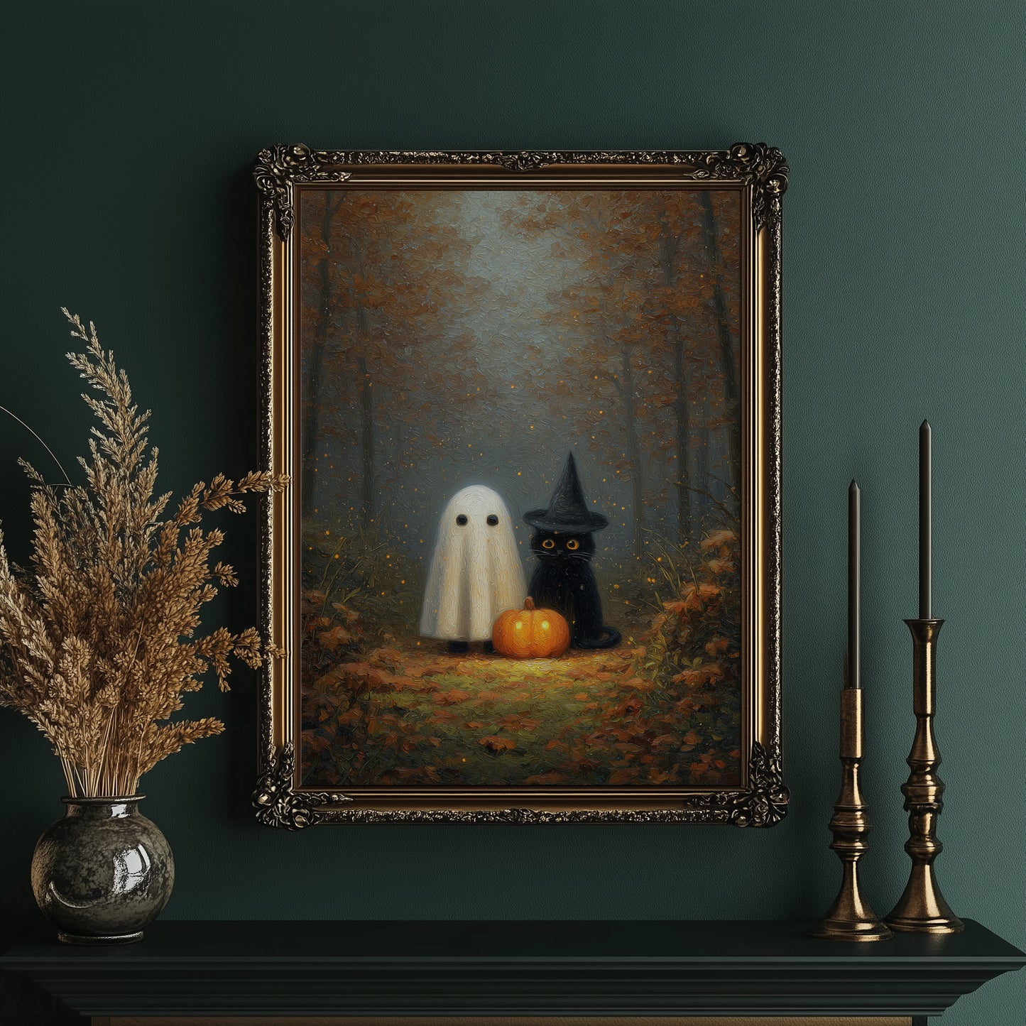 Midnight Friends In Autumn Woods