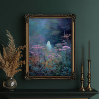 Midnight Bloom Meets Spectral Visitor