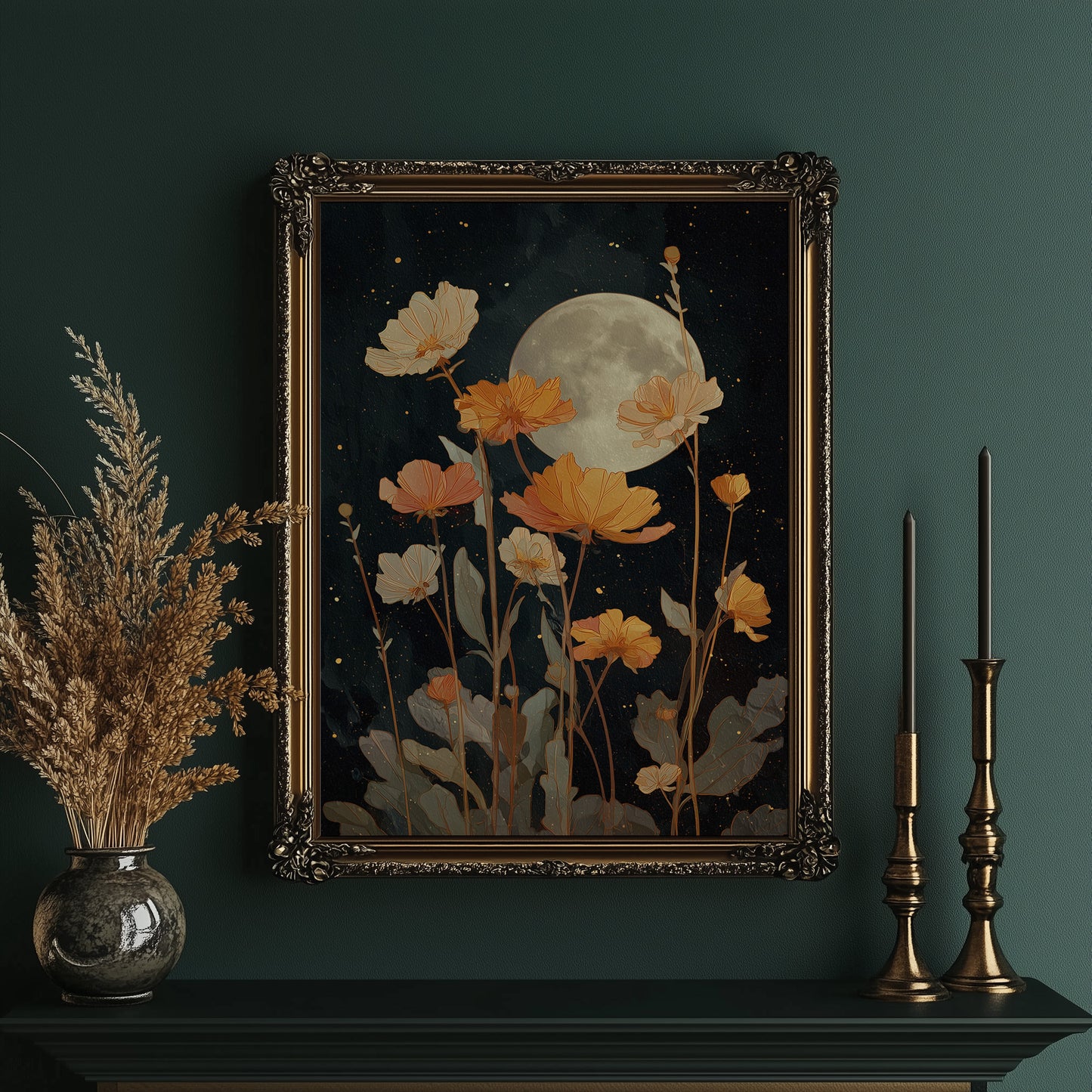 Moonlit Poppies Reach For Stars