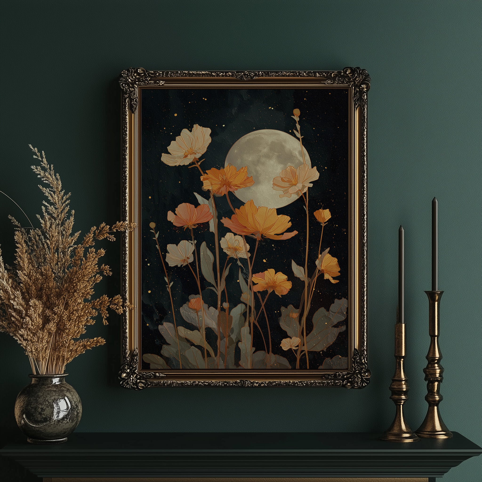 Moonlit Poppies Reach For Stars