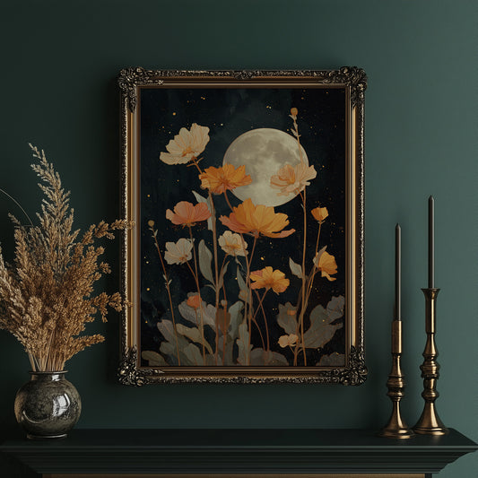Moonlit Poppies Reach For Stars