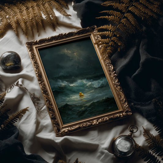 Tiny Yellow Against Raging Seas