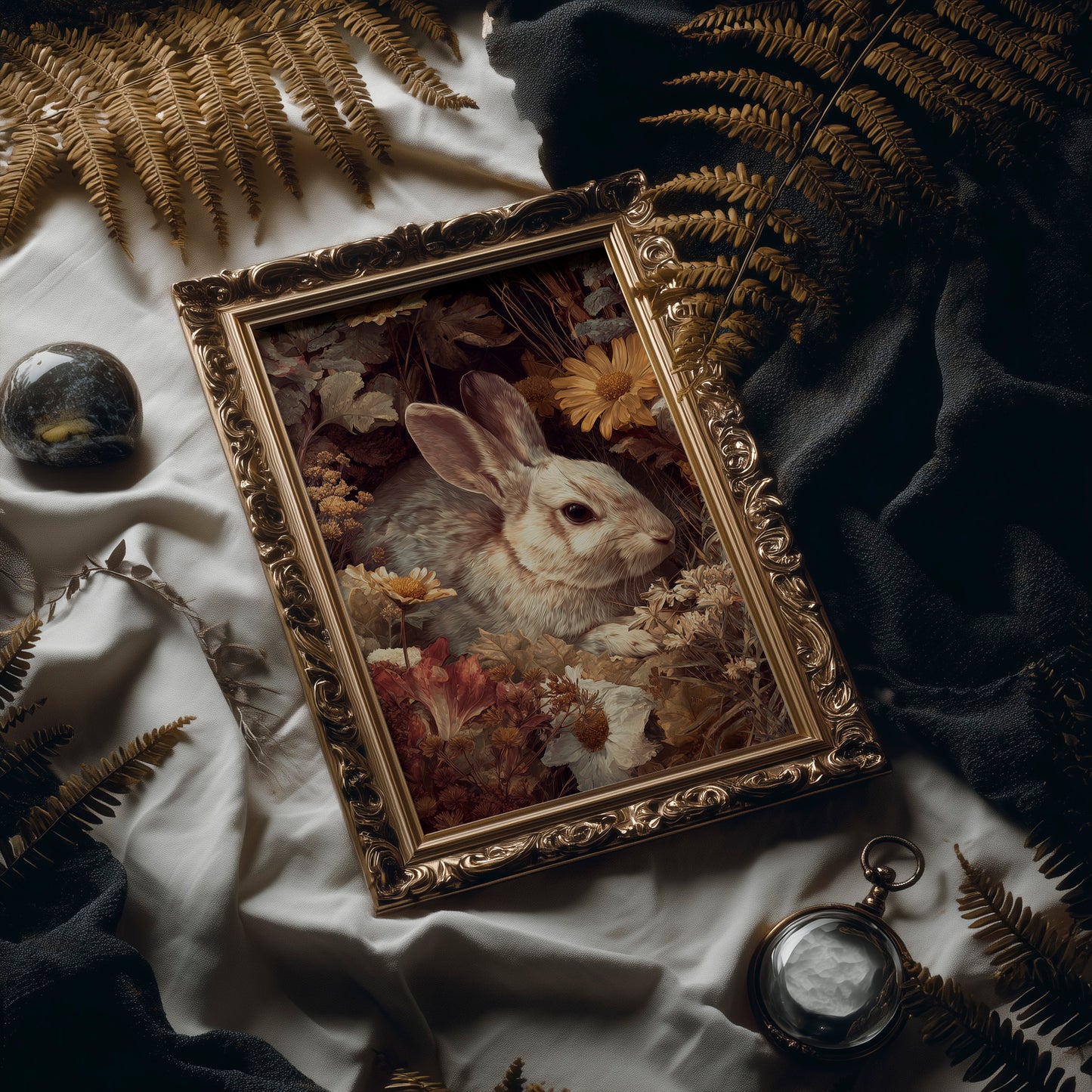 Autumn Blooms Hide Gentle Watcher