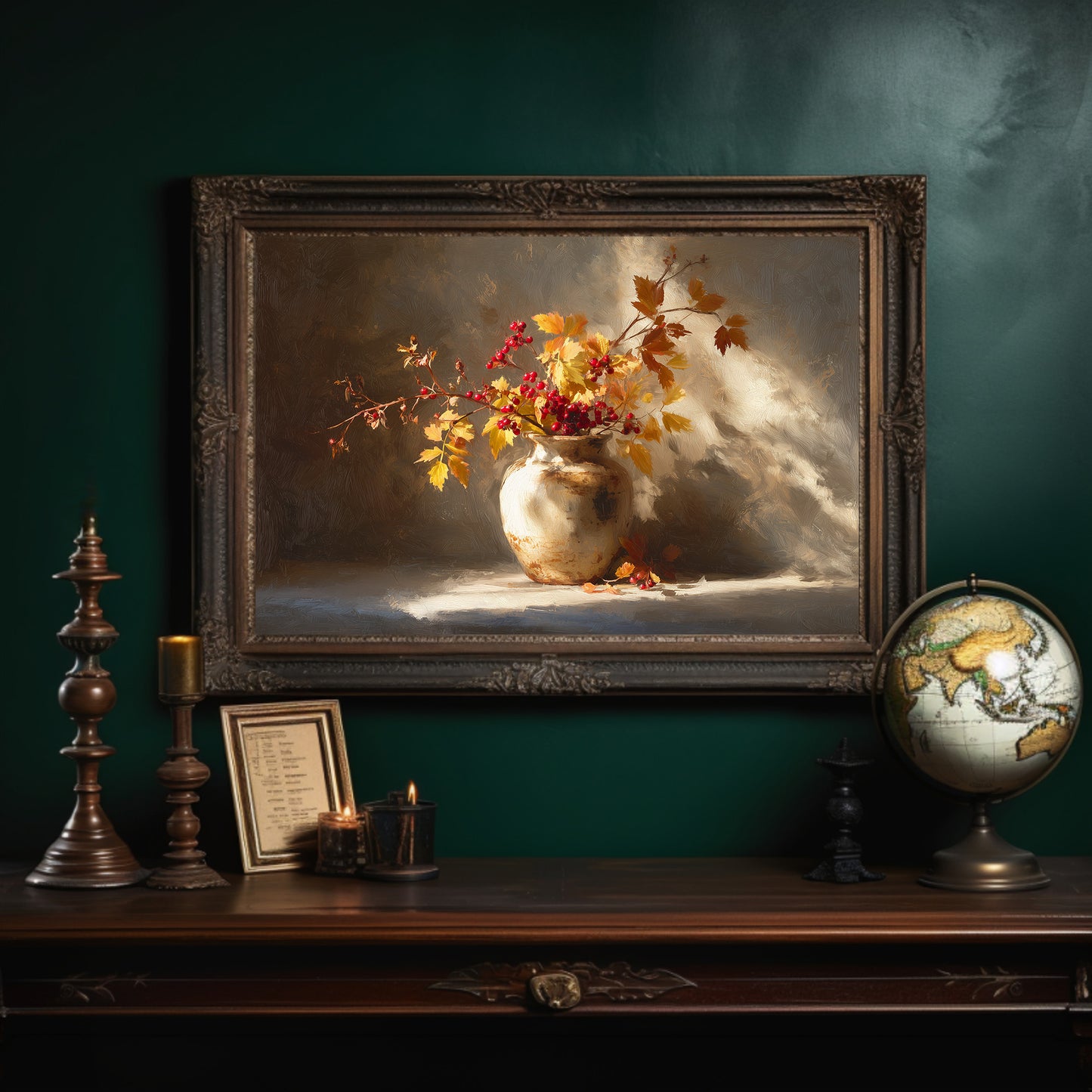 Autumn Blooms Among Literary Treasures