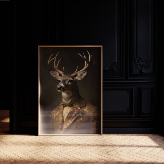 Noble Stag In Gilded Attire