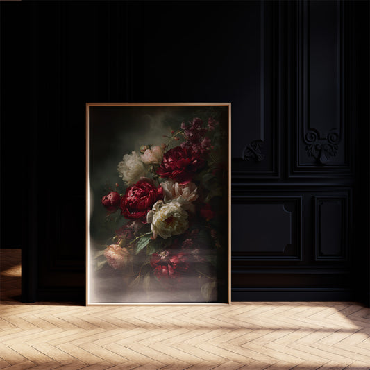 Velvet Blooms Against Midnight Walls