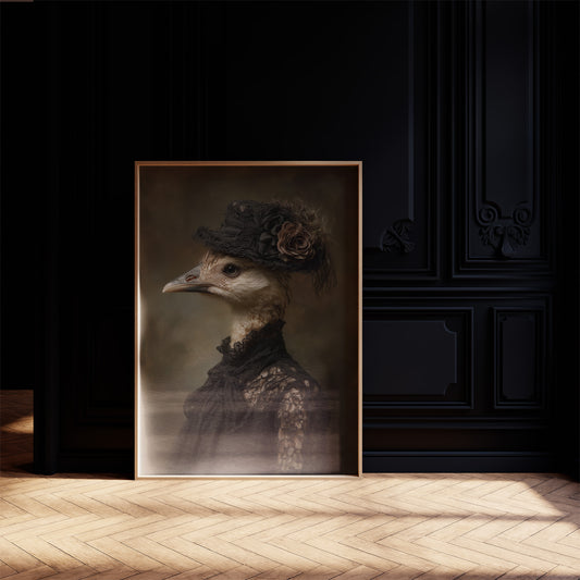 Feathered Nobility In Vintage Attire