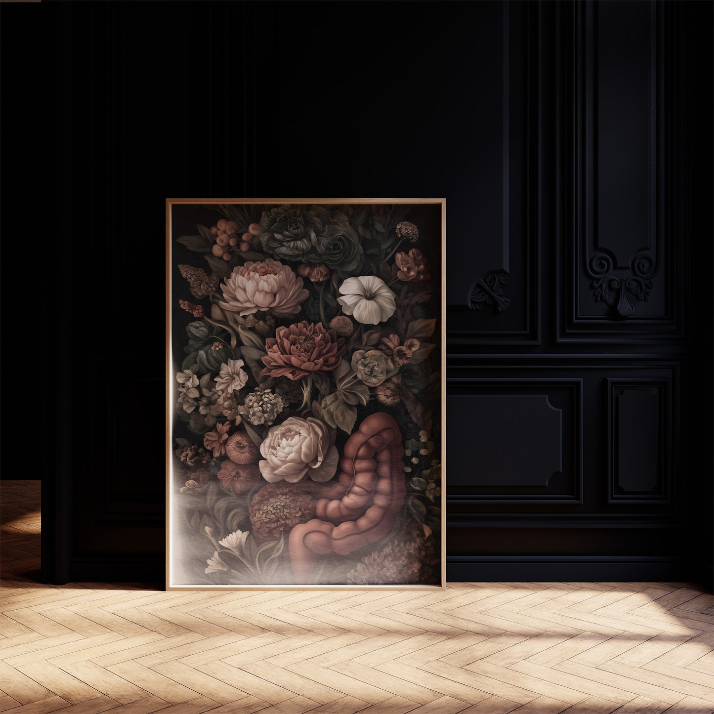 Velvet Blooms Against Midnight Walls