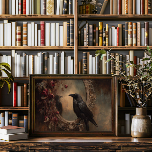 Raven Among Faded Roses