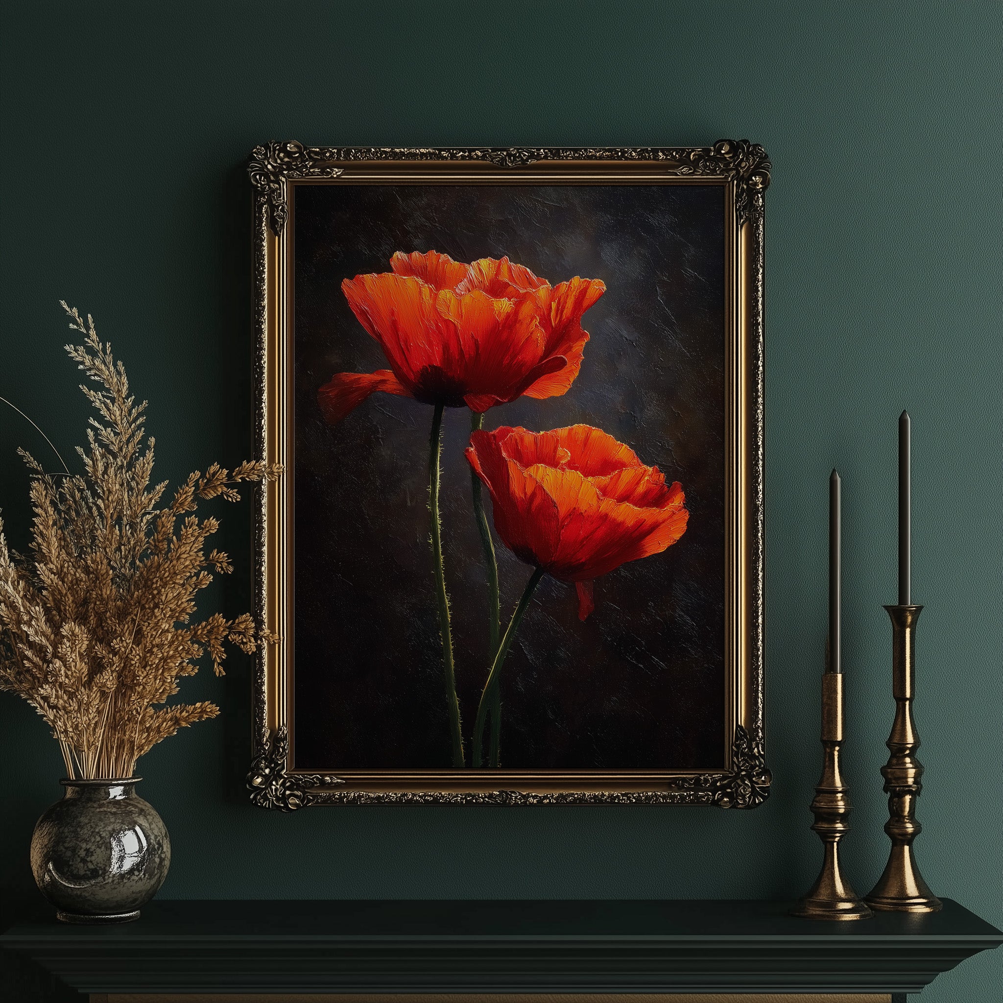 Scarlet Petals Against Darkness