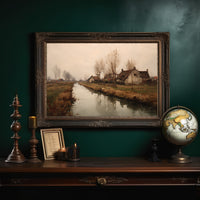 Quiet Stream Beside Forgotten Cottages
