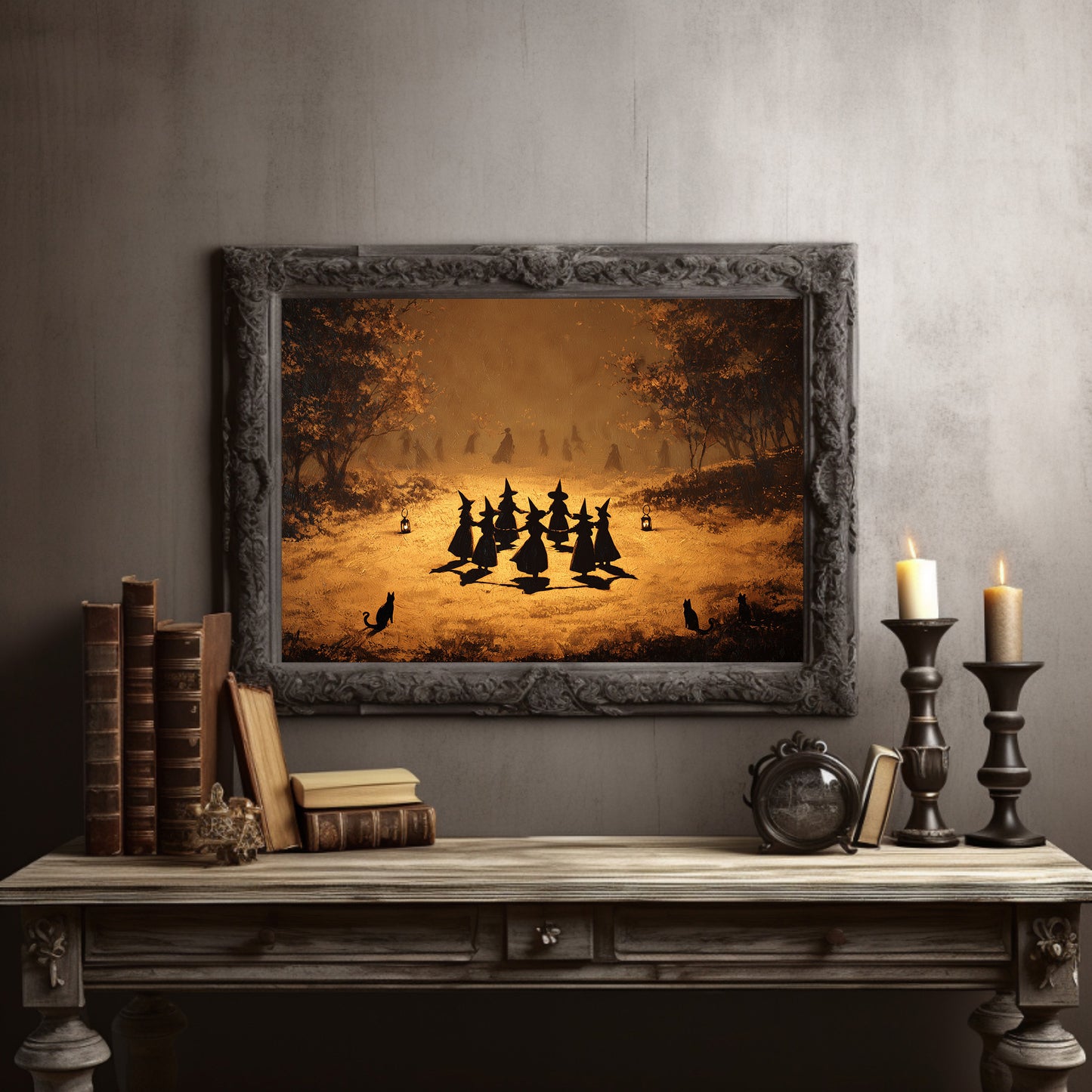 Autumn Coven Gathers By Moonlight