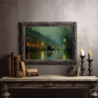 Foggy Streets Await Midnight Carriage