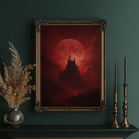 Crimson Castle Under Blood Moon