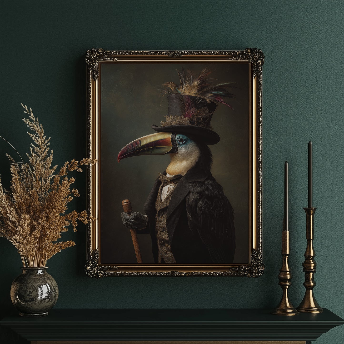 Noble Feathers In Victorian Attire