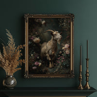 Noble Goat Among Faded Blooms