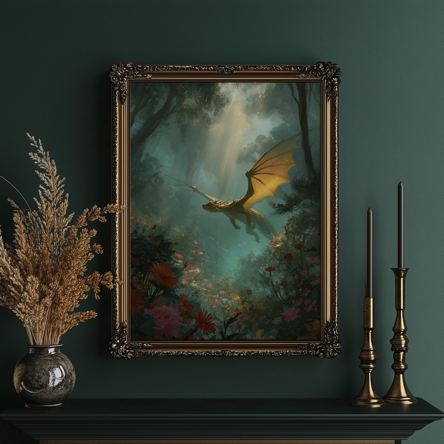 Golden Wings Through Misty Realms