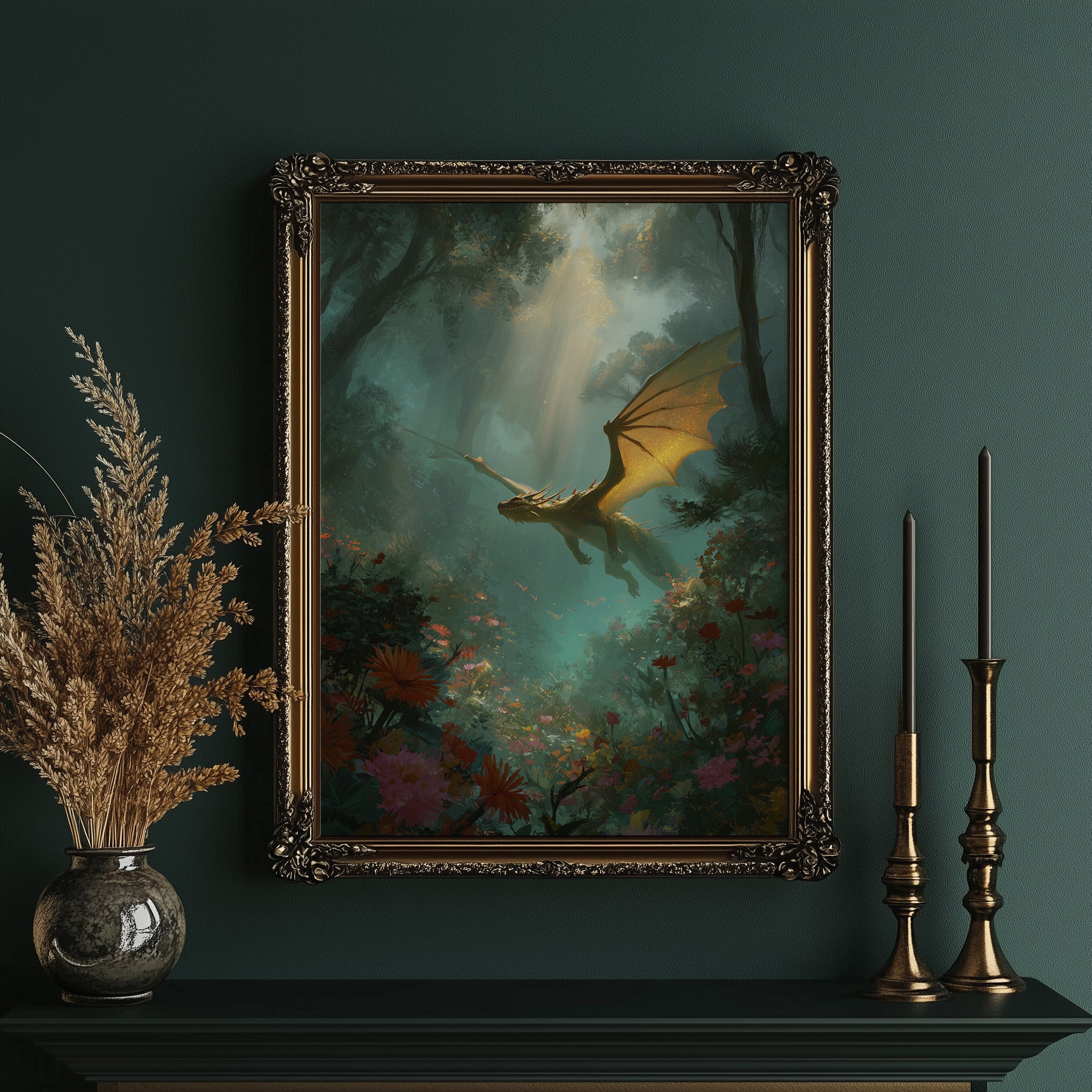 Golden Wings Through Misty Realms