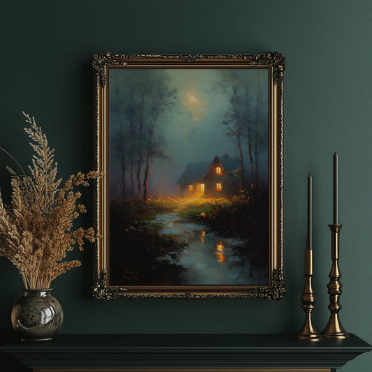 Lantern Glow Across Still Waters